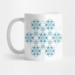 Blue Flower of life artwork Mug